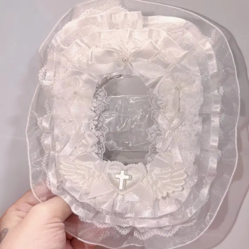 [BUNJANG] Handmade White Lace Photocard Holder / 화이트 레이스 탑꾸 탑로더 꾸미기 핸드메이드 포카홀더