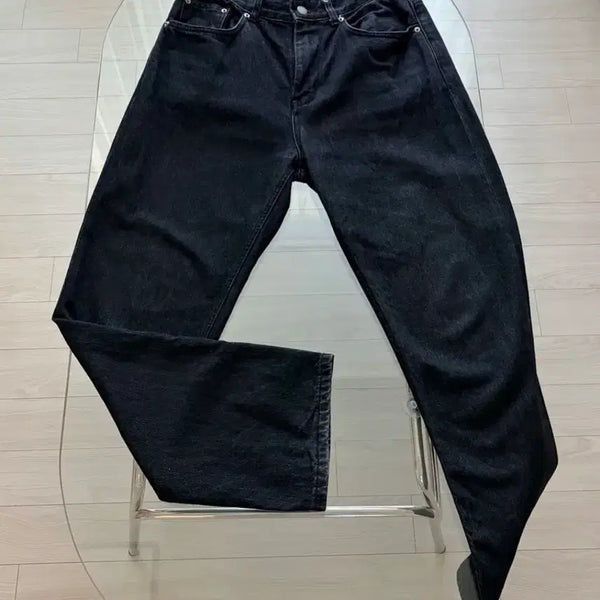 [BUNJANG] Youth Straight Denim Washed Black / 유스 스트레이트 데님 워시드블랙