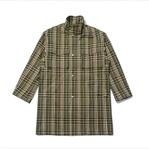 [BUNJANG] Customellow Black Label 19FW Check Military Coat / [95] 19fw 커스텀멜로우 블랙라벨 체크 밀리터리 코트(최우식 코트)