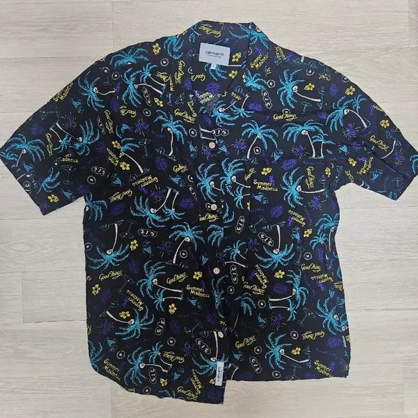 [BUNJANG] Carhartt WIP Hawaiian Pattern Short-Sleeve Shirt - Size L / [새상품] 칼하트 wip 반팔 셔츠 하와이안 패턴 L사이즈