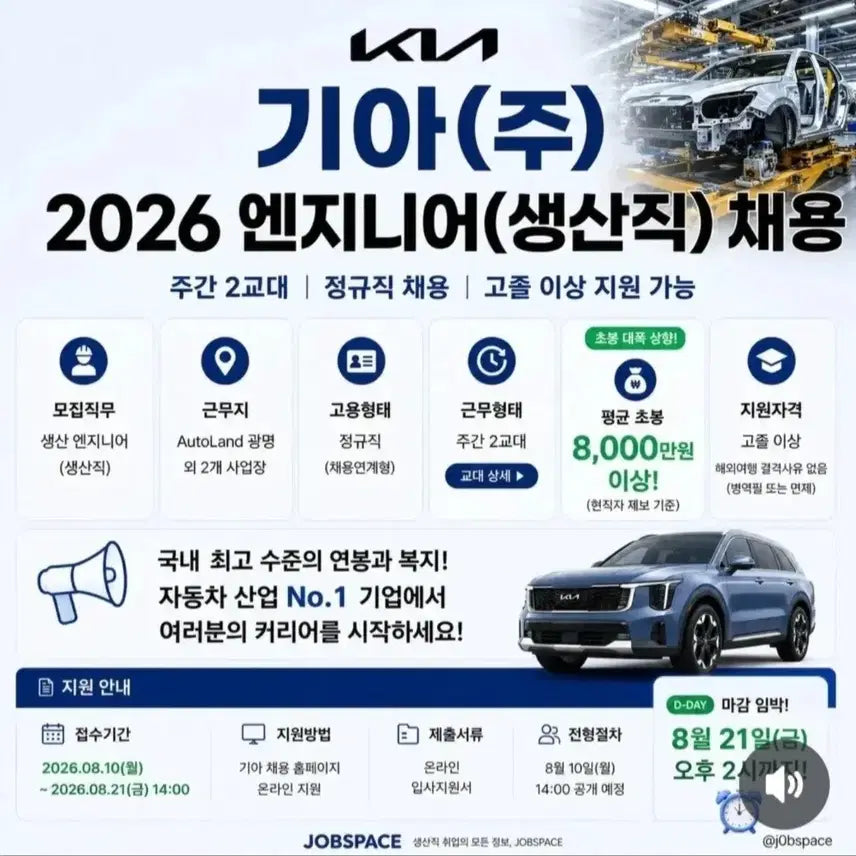 [BUNJANG] Kia Motors Production Position Aptitude & Interview Preparation Guide / 기아차(생산직)합격자분 인적성 대비하세요~