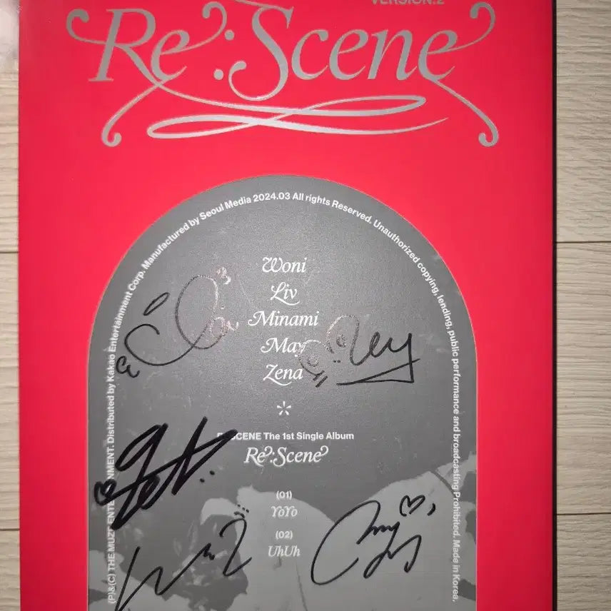 [BUNJANG] Re:scene Signed 1st Album Single / 리센느 Re:scene 친필 싸인 싱글 1집 앨범