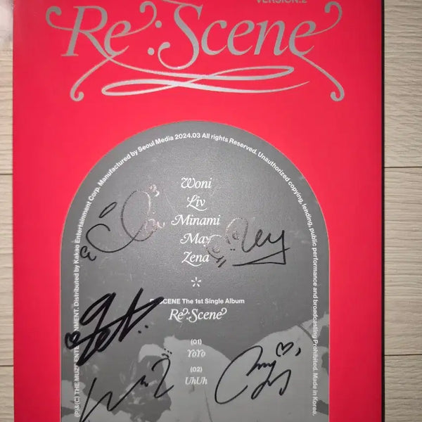 [BUNJANG] Re:scene Signed 1st Album Single / 리센느 Re:scene 친필 싸인 싱글 1집 앨범