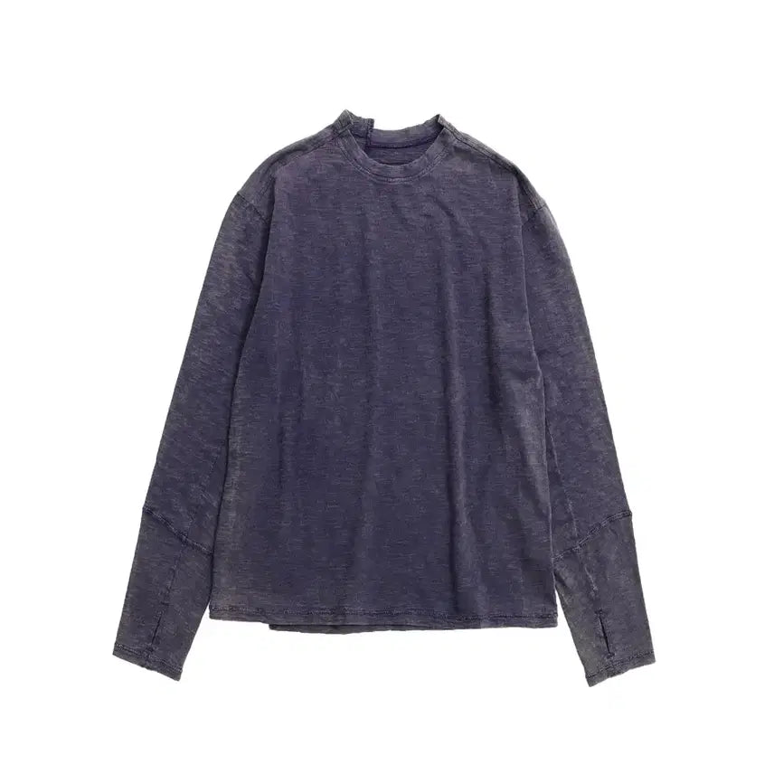 [BUNJANG] 999 Humanity Bleached Long Sleeve Purple / [1] 999휴머니티 블리치드 롱슬리브 퍼플