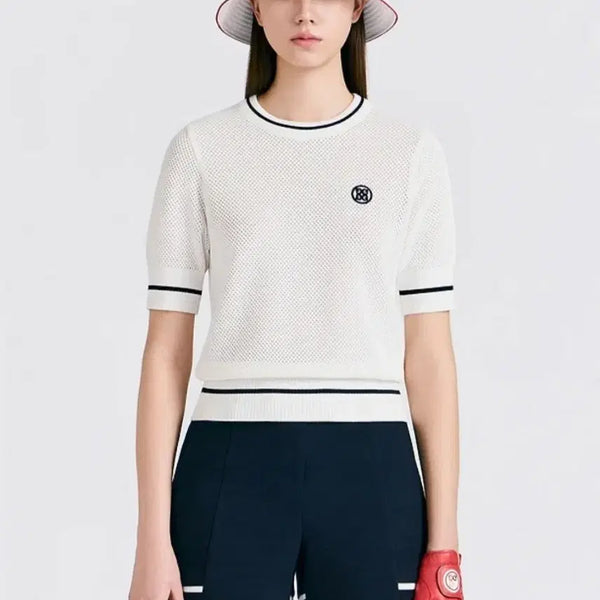 [BUNJANG] Gfore Women's Short Sleeve Knit / (당일배송)지포어 여성 반팔 니트