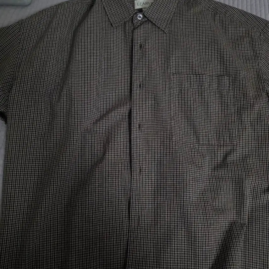 [BUNJANG] Lehab Check Crop Shirt Brown / 르아브 체크 크롭셔츠 브라운
