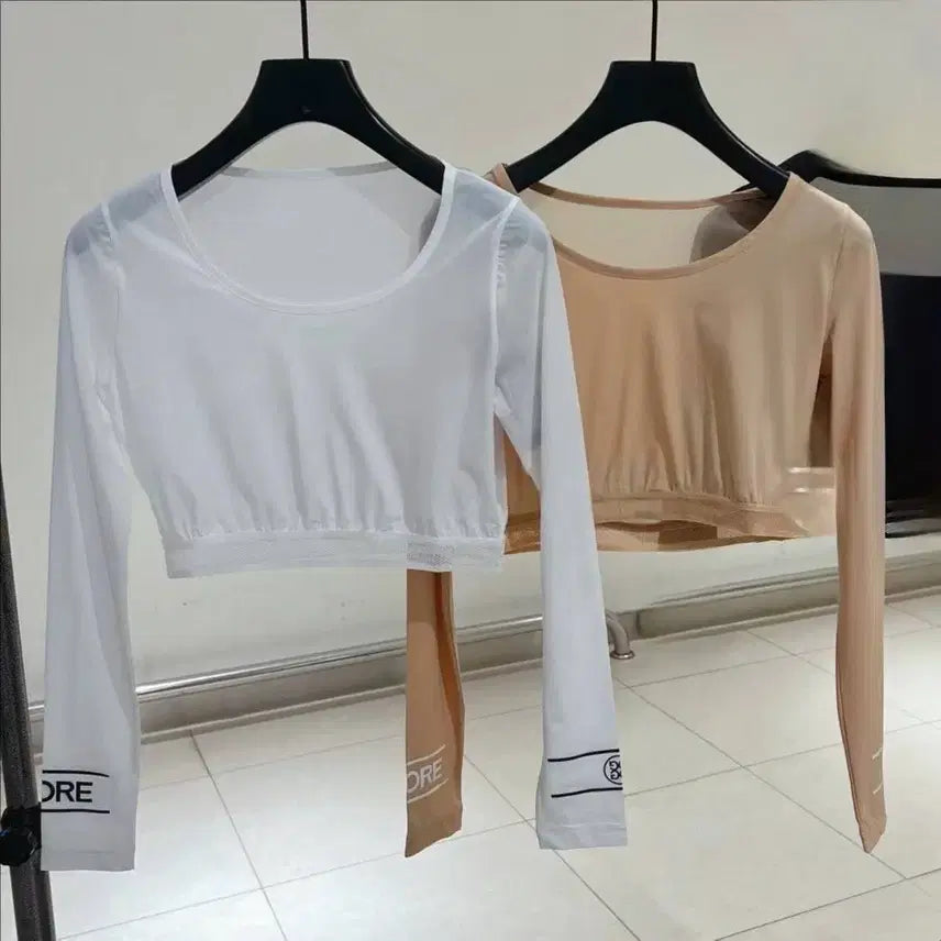 [BUNJANG] G/FORE Cropped Long Sleeve Inner T-Shirt / (당일배송)지포어 크롭 긴팔 이너티 롱슬리스(66~77)
