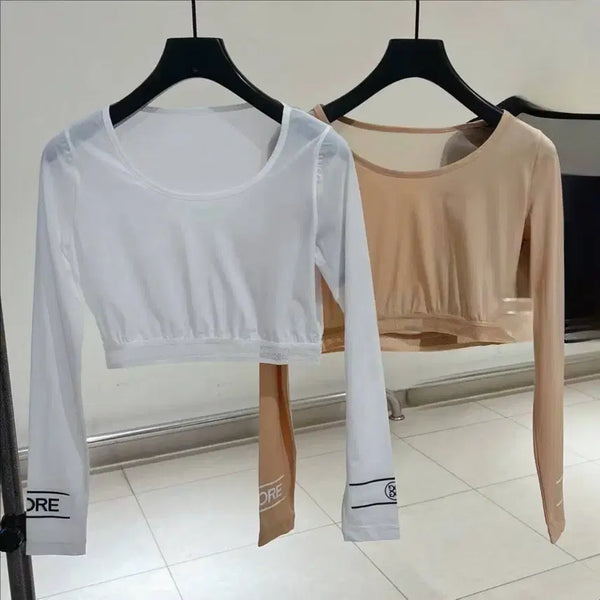 [BUNJANG] G/FORE Cropped Long Sleeve Inner T-Shirt / (당일배송)지포어 크롭 긴팔 이너티 롱슬리스(66~77)