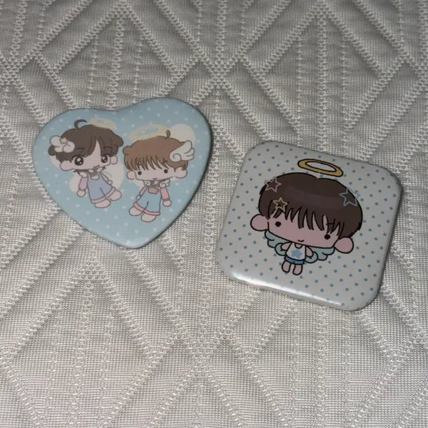 [BUNJANG] Boynextdoor (Woonhak, Taesan) Pin Badges Bundle Set / 일괄 보넥도 김부쫀 운멍 천사운학 핀버튼 보이넥스트도어