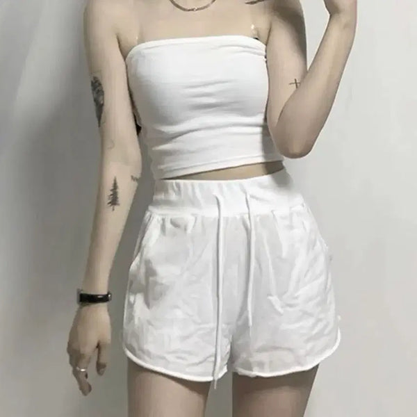 [BUNJANG] Training Top & Shorts Set / (새상품) 트레이닝 탑 숏팬츠 세트