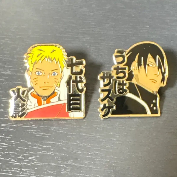 [BUNJANG] Naruto Sasuke Pin Badge Set (2 Pieces) / 나루토 사스케 핀뱃지 2개 세트