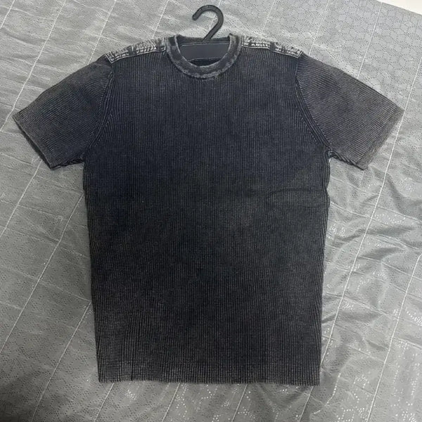 [BUNJANG] Vintage Wash Muscle Fit Short Sleeve T-Shirt / (새상품)머슬핏 빈티지 워싱 반팔 티셔츠
