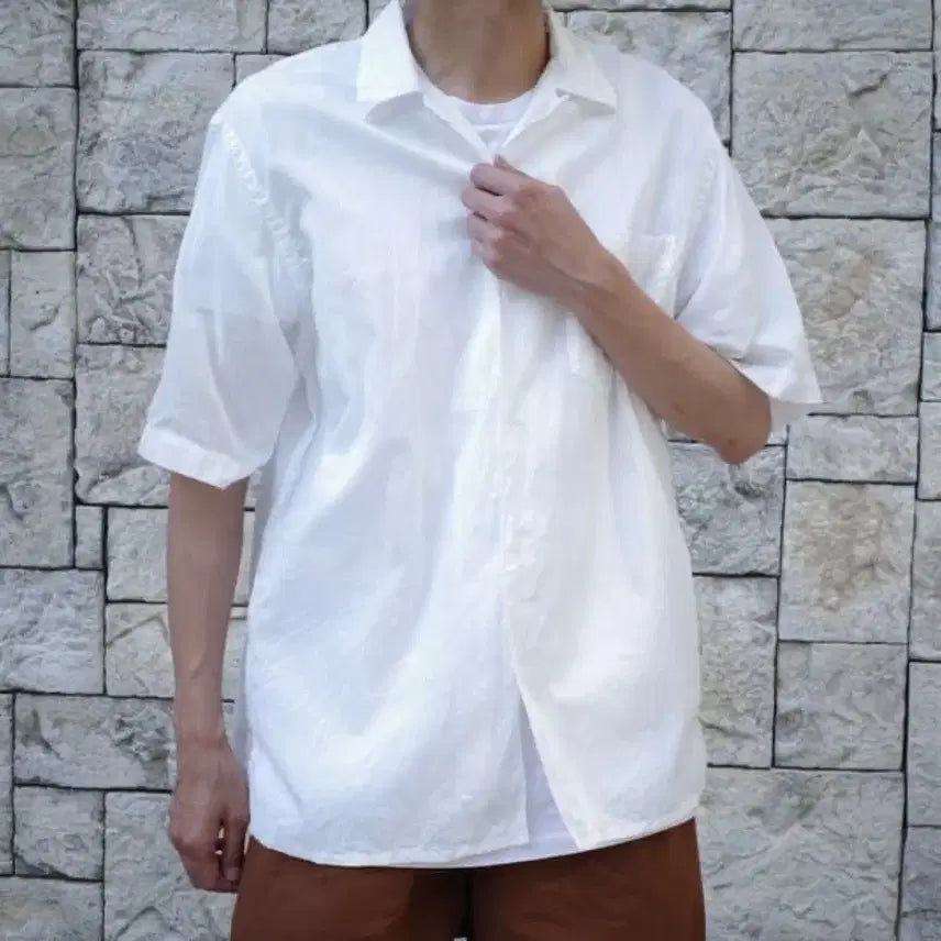 [BUNJANG] COMOLI Open Collar Shirt / COMOLI 코모리 오픈카라 베티샨 셔츠