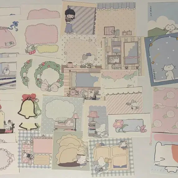 [BUNJANG] Assorted Deco Stickers Bundle Set (147 pcs) / 다꾸 모조지 스티커 147장 일괄