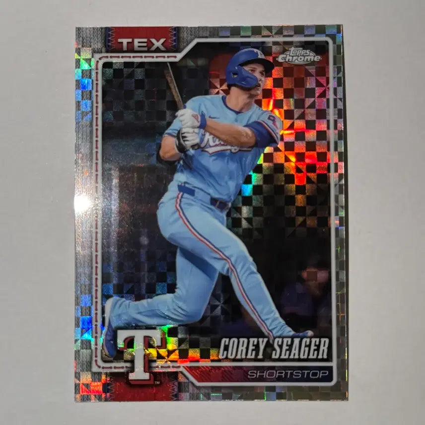 [BUNJANG] Texas Rangers Corey Seager Express Chrome MLB Baseball Card / 텍사스 레인저스 코리 시거 엑스프렉터 탑스크롬 MLB 야구 카드