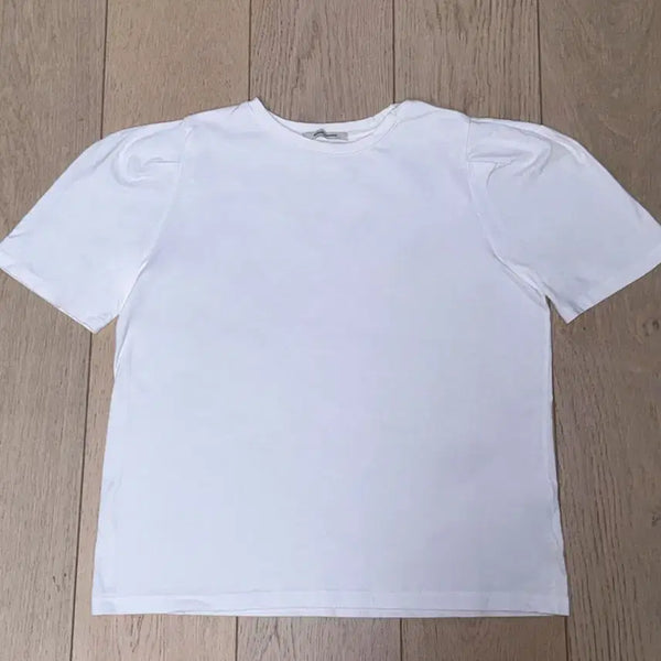 [BUNJANG] BEAMUSE MANSION Curved Short Sleeve Tee White / 비뮤즈 맨션_Curved short sleeve tee_white