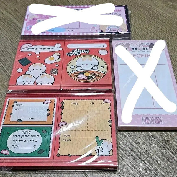 [BUNJANG] Receipt Memo Pad Set / <판매계 떡메모지> 영수증 떡메 700원 (1권당 가격) 영떡