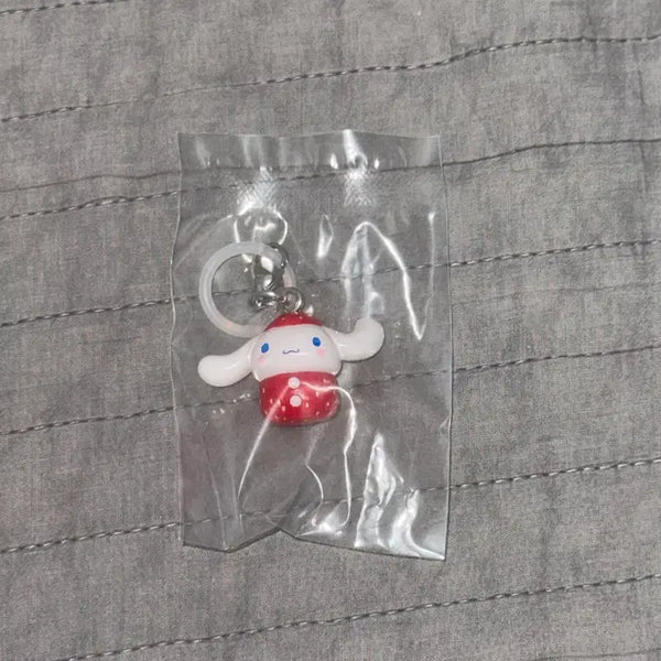 [BUNJANG] Sanrio Strawberry Cinnamoroll Charm Gacha Keyring / 산리오 딸기 시나모롤 메지루시 가챠 키링