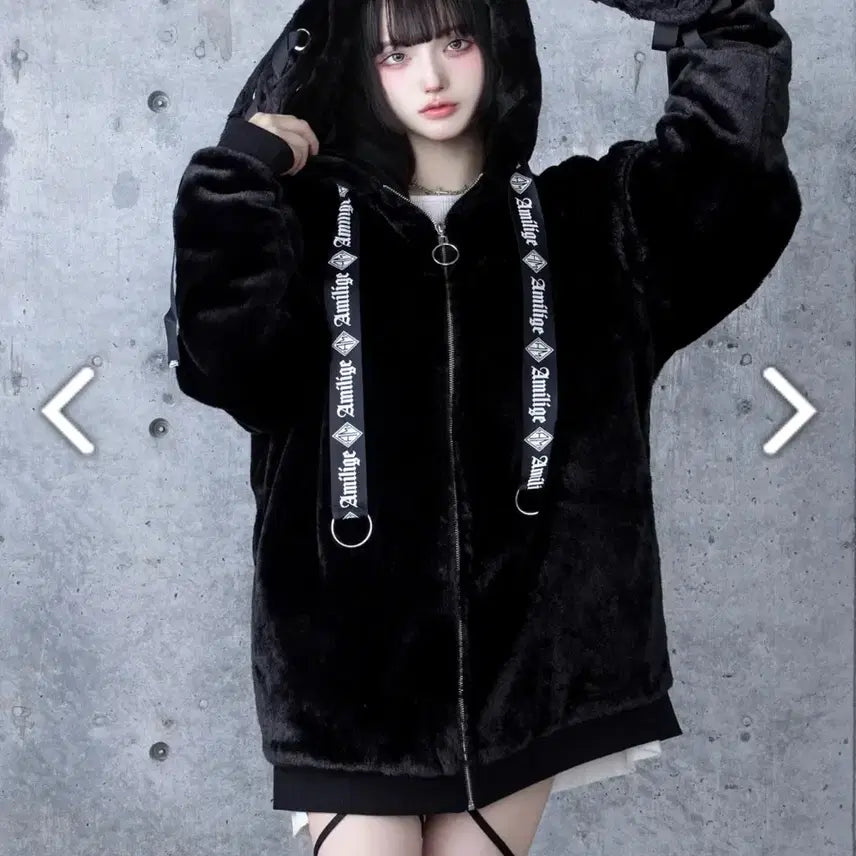 [BUNJANG] Amilige Usagimimi Fur Zip-Up Hoodie / 아밀리쥬 아미리쥬 amilige 우사미미 퍼파카 집업