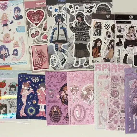 [BUNJANG] Die-cut Sticker Pack (52 pcs) - Assorted Figures / 다꾸 스티커 인물스티커 칼선스티커 52장 일괄