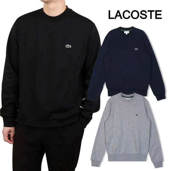 [BUNJANG] Lacoste Classic Logo Sweatshirt Unisex / 정품/새상품)라코스테 클래식 로고 맨투맨 남녀공용 (3COLOR)