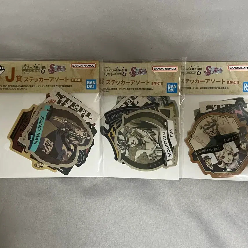 [BUNJANG] JoJo's Bizarre Adventure: Steel Ball Run J Prize Sticker Set (3 Types) / 이치방쿠지 죠죠 스틸볼런 J상 스티커 세트 3종 일괄