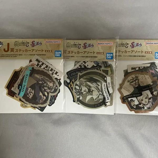 [BUNJANG] JoJo's Bizarre Adventure: Steel Ball Run J Prize Sticker Set (3 Types) / 이치방쿠지 죠죠 스틸볼런 J상 스티커 세트 3종 일괄