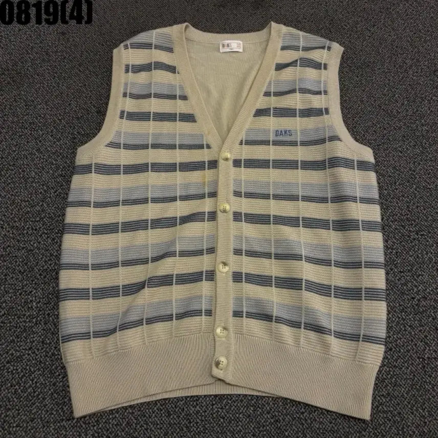 [BUNJANG] Daks Knit Vest Beige Check / 닥스 니트 조끼 베이지 체크