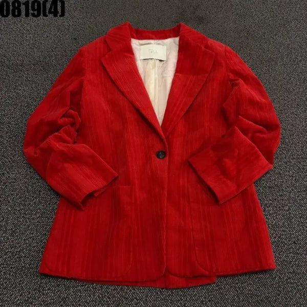 [BUNJANG] Terra Corduroy Jacket Red / 테라 코듀로이 자켓 레드