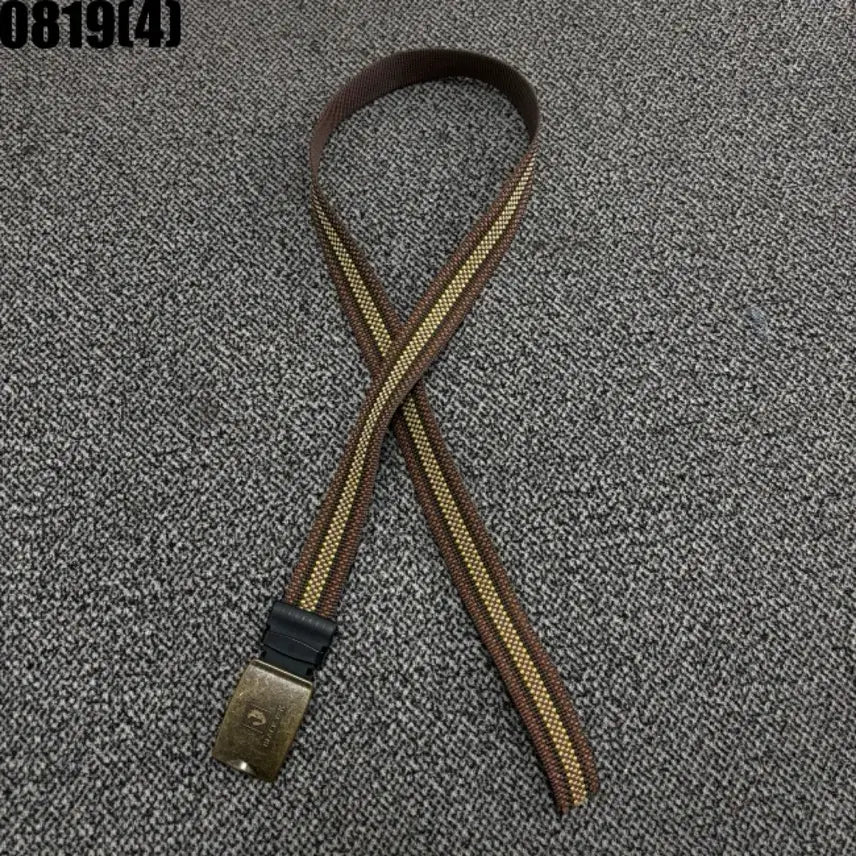 [BUNJANG] Blackyak Men's Belt Brown Gold Accent / 블랙야크 벨트 브라운 골드 배색