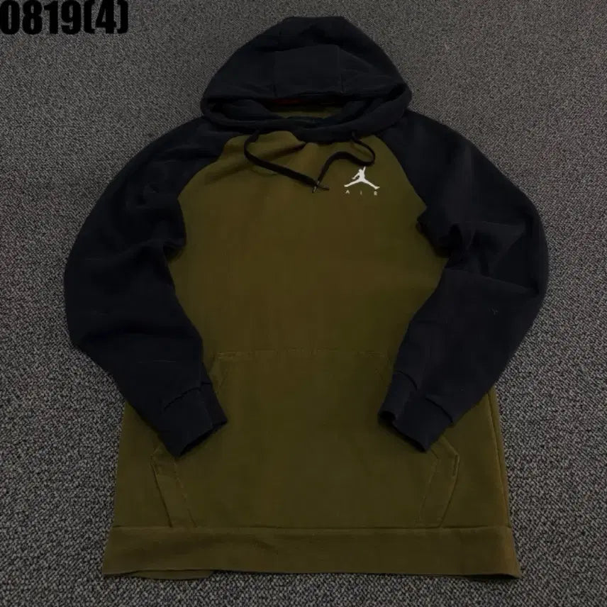 [BUNJANG] Air Jordan Hooded Sweatshirt Khaki/Black / 에어 조던 후드티 카키/블랙