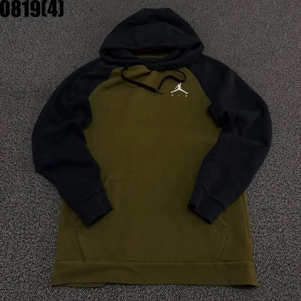 [BUNJANG] Air Jordan Hooded Sweatshirt Khaki/Black / 에어 조던 후드티 카키/블랙