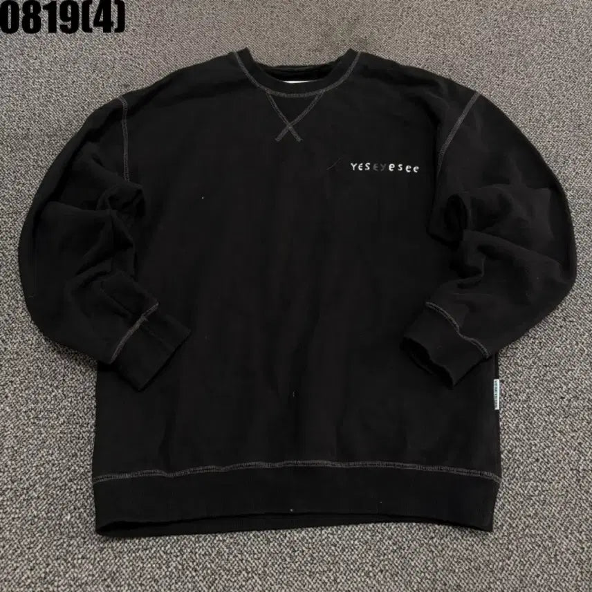 [BUNJANG] YES-IC Black Sweatshirt / 예스아이씨 맨투맨 블랙