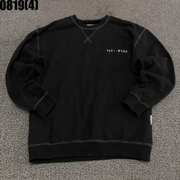 [BUNJANG] YES-IC Black Sweatshirt / 예스아이씨 맨투맨 블랙