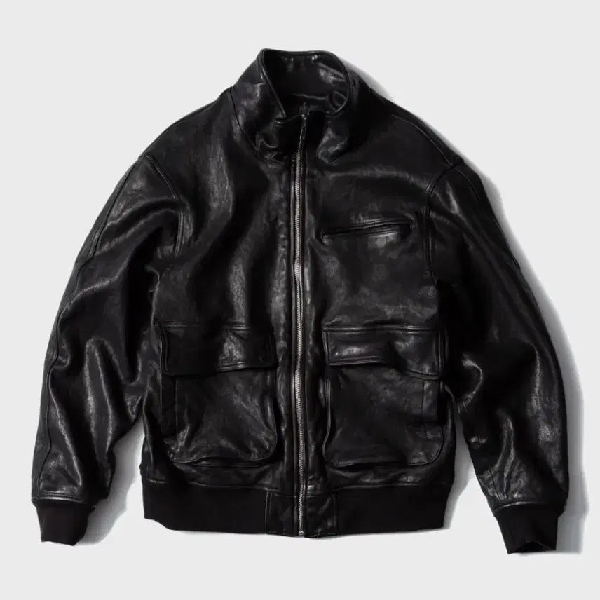 [BUNJANG] After High Neck Lamb Leather Blouson / 파프터 하이넥 램 레더 블루종 50 구매