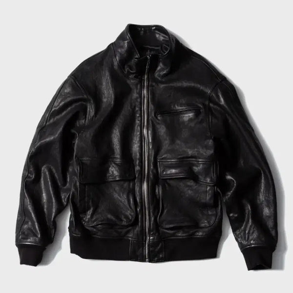 [BUNJANG] After High Neck Lamb Leather Blouson / 파프터 하이넥 램 레더 블루종 50 구매