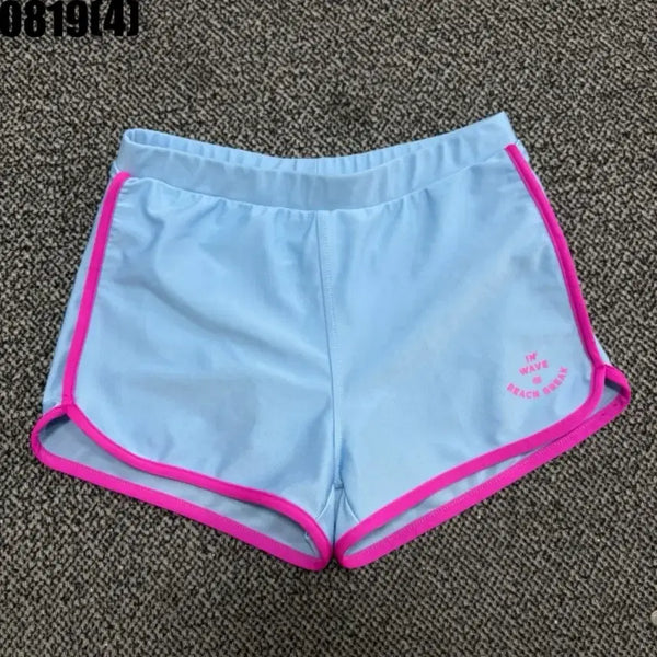 [BUNJANG] Athletic Shorts with Pink Accents / 체육복 반바지 핑크 배색