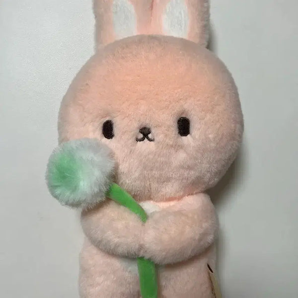 [BUNJANG] Everland Dandelion Holding Pink Rabbit Plush / 에버랜드 민들레 스탠딩 핑크색 분홍 토끼 인형