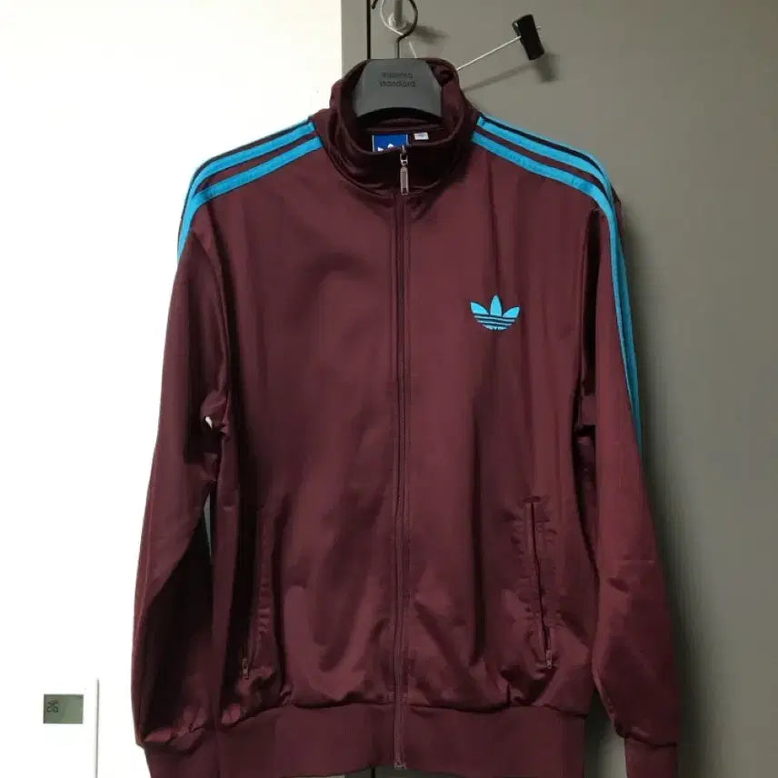 [BUNJANG] Adidas Track Top Jersey Maroon Mint 110 / 아디다스 져지 트랙탑 마룬민트 110