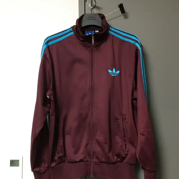 [BUNJANG] Adidas Track Top Jersey Maroon Mint 110 / 아디다스 져지 트랙탑 마룬민트 110