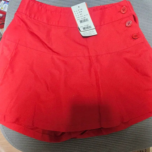 [BUNJANG] Red Wrap Mini Skirt (Size M) / 레드 랩스커트 85(M)