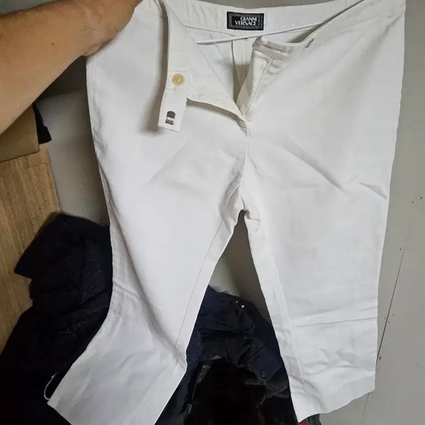 [BUNJANG] Gianni Versace White Classic Fit Trousers / 지안니 베르사체 화이트 팬츠