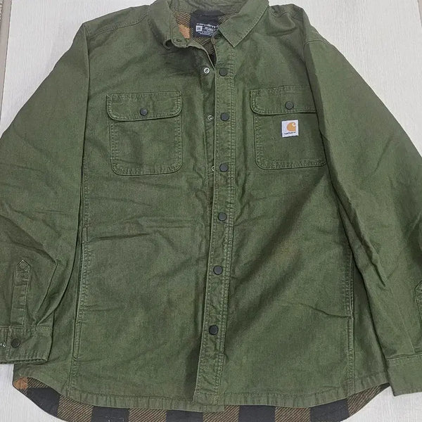 [BUNJANG] Carhartt WIP Work Shirt Jacket Green XXL / 칼하트 워크 셔츠 자켓 그린 110 XXL 사이즈 안감 기모