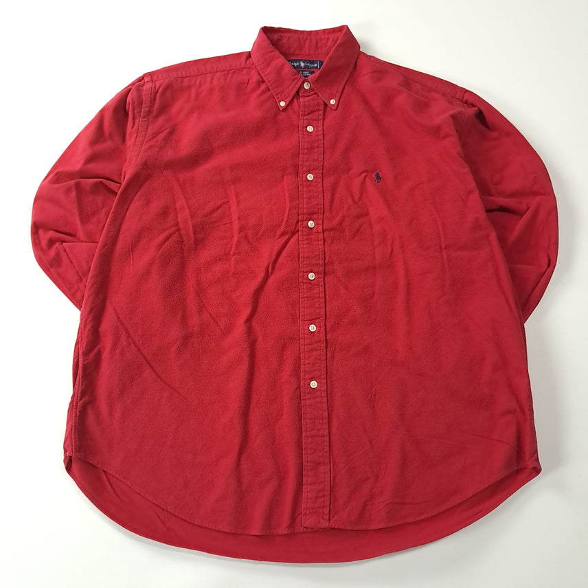 [BUNJANG] Polo Ralph Lauren 90s Flannel Shirt - Red (XL) / CA710 XL 폴로 빅사이즈 90s 플란넬 레드 셔츠 남방