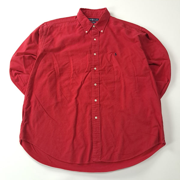 [BUNJANG] Polo Ralph Lauren 90s Flannel Shirt - Red (XL) / CA710 XL 폴로 빅사이즈 90s 플란넬 레드 셔츠 남방
