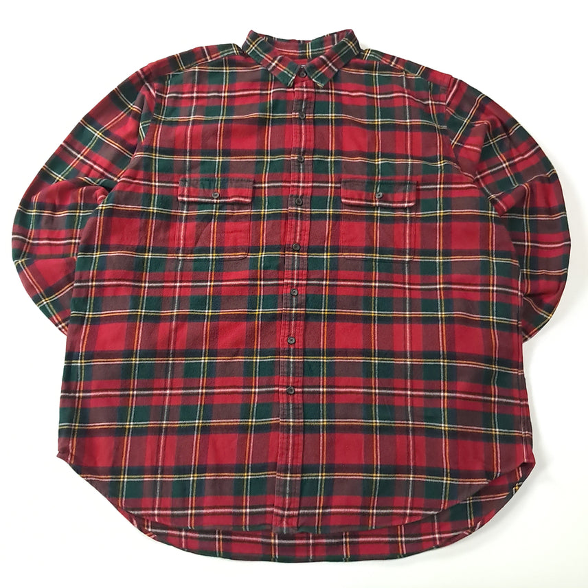 [BUNJANG] Polo Ralph Lauren 2XLT Flannel Tartan Check Elbow Patch Shirt / CA712 2XLT 폴로 빅사이즈 00s 엘보패치 플란넬 타탄체크 셔츠 남방