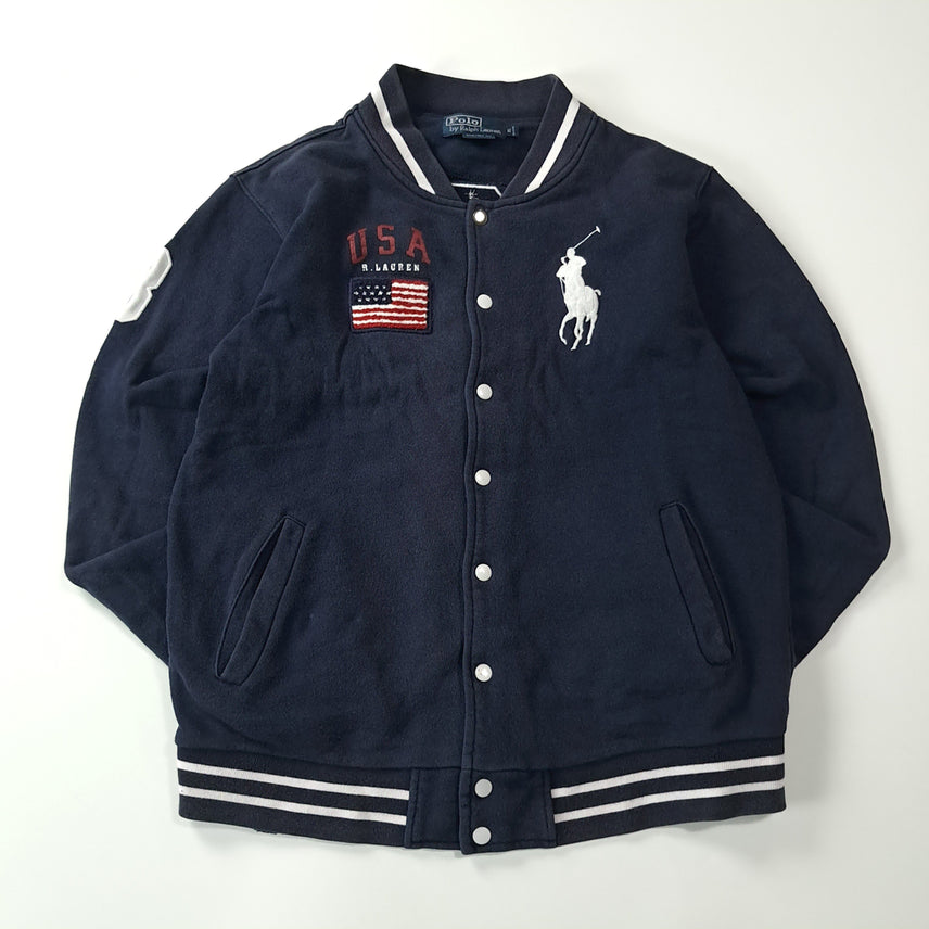 [BUNJANG] Polo Ralph Lauren 2000s Big Pony USA Varsity Jacket Outerwear / CA718 XL 폴로 00s 빅포니 USA  바시티 자켓 아우터