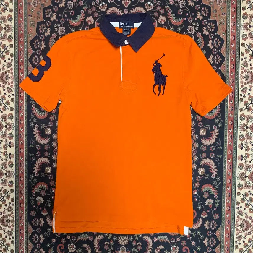 [BUNJANG] Polo Ralph Lauren Big Pony Orange Short Sleeve Polo Shirt / 폴로 랄프로렌 빅포니 오렌지 반팔 카라티