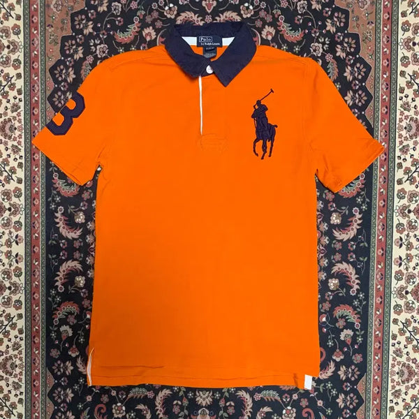 [BUNJANG] Polo Ralph Lauren Big Pony Orange Short Sleeve Polo Shirt / 폴로 랄프로렌 빅포니 오렌지 반팔 카라티