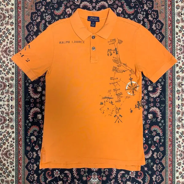 [BUNJANG] Polo Ralph Lauren Orange Short-Sleeve Polo Shirt / 폴로 랄프로렌 오렌지색 반팔 카라티